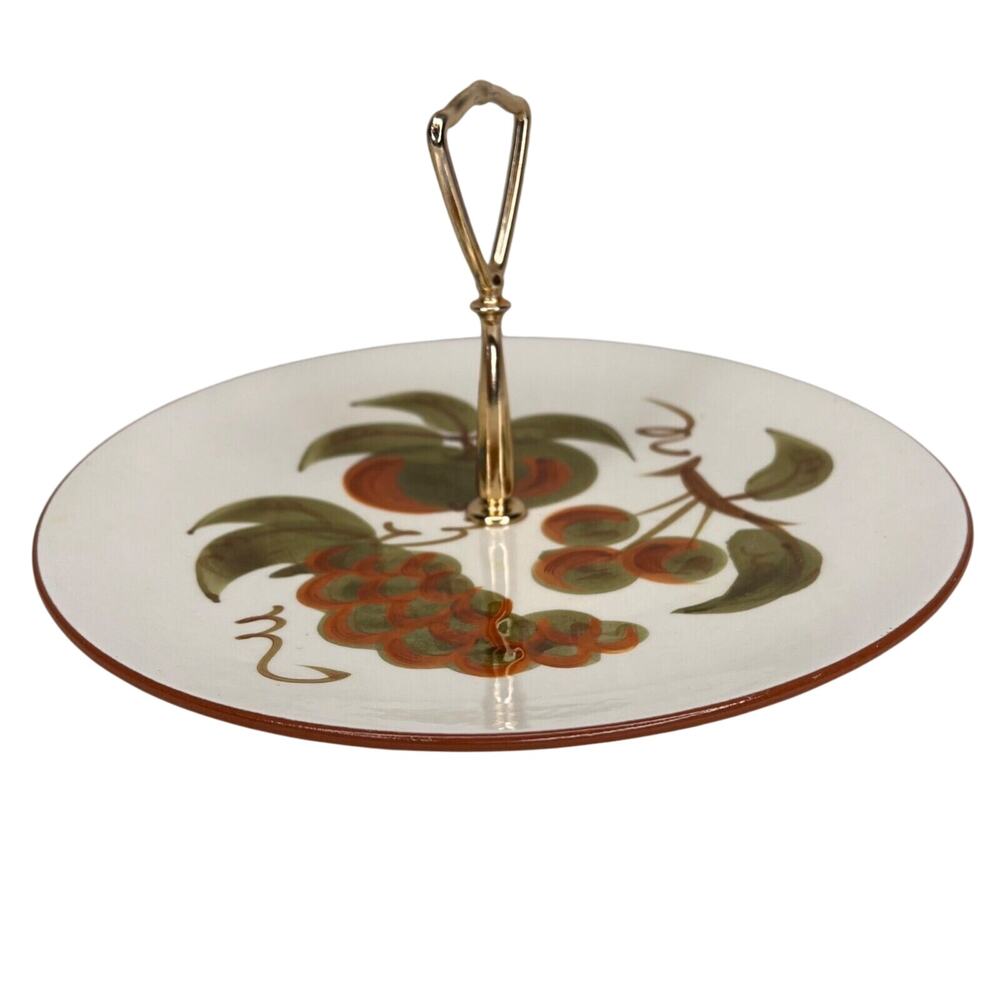 Vintage Mid Century Stangl Pottery Orchard Song Tidbit Plate 10 Inch Platter